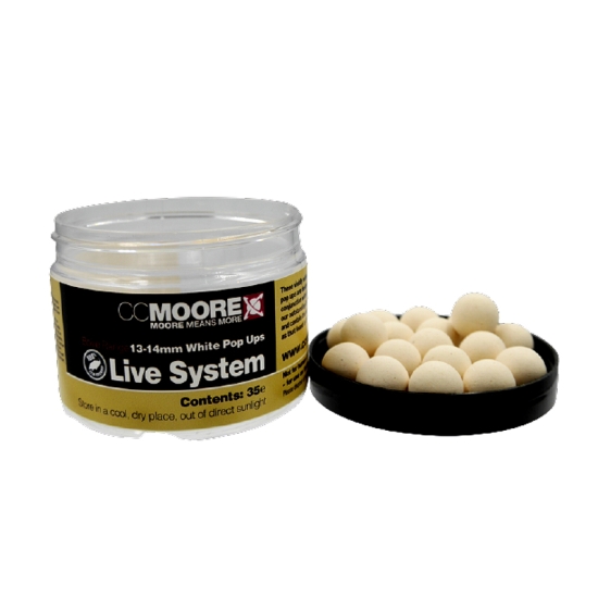 CC MOORE Live System White Pop Ups 13/14mm